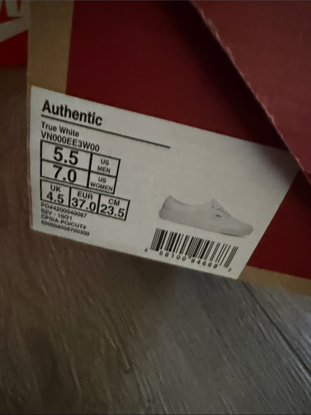Vans Authentic True White Low-Top Sneakers
